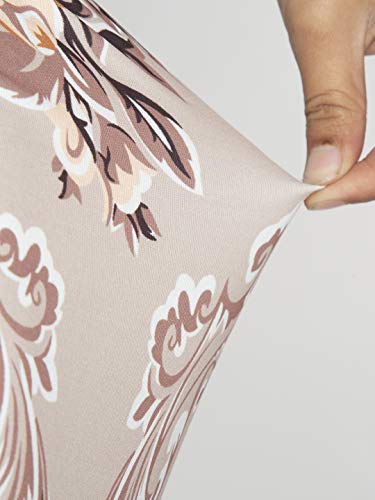 Image of Cortina Printed Dispenser Cover|Water Can Protectors|Elastic Closure | Polyester Material | Digitally Printed | Heat Resistant | Water-Proof | 45cm x 42cm x 43cm | 20 Lts | 2Pc | Black & Beige