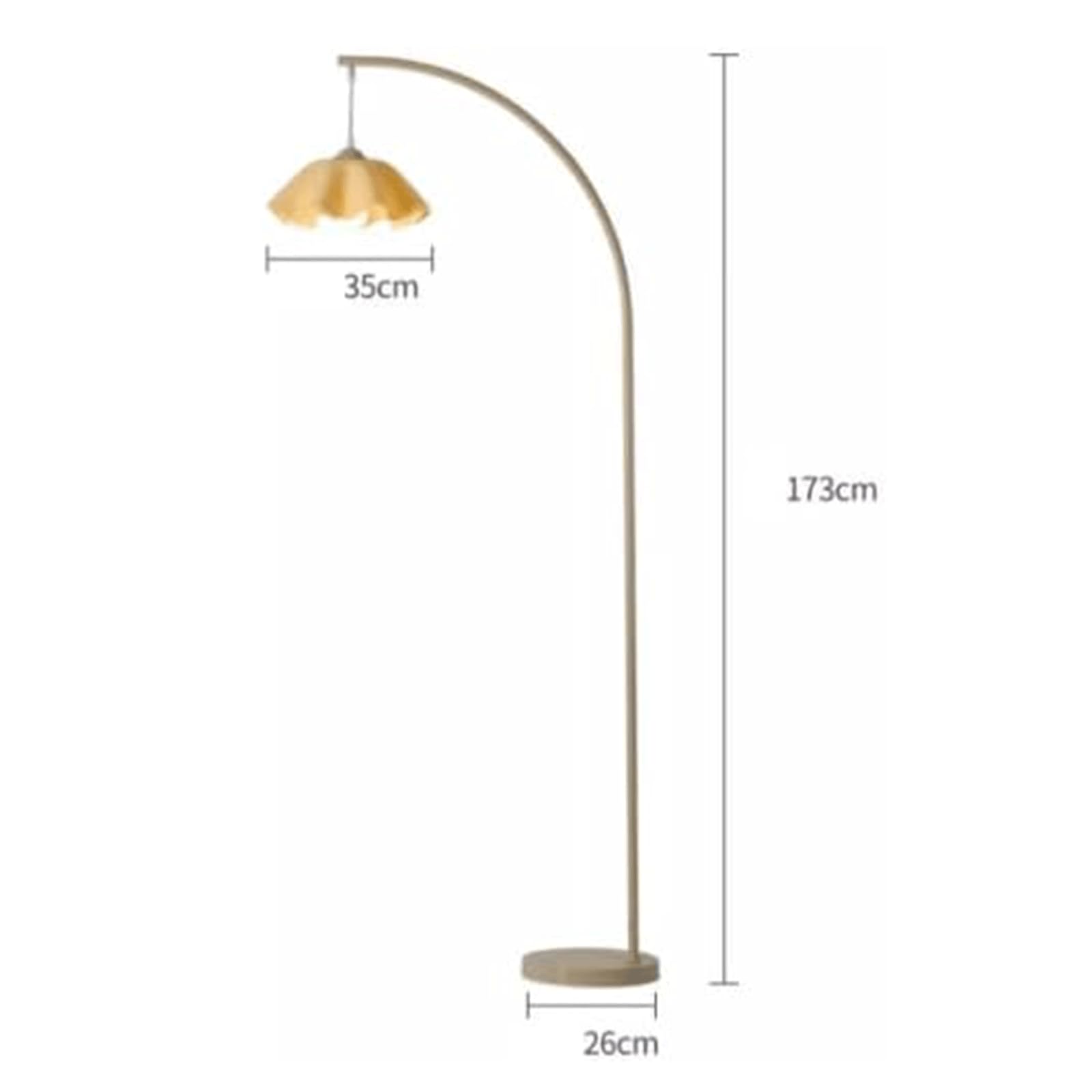 Lampa podłogowa Scandinavische vloerlamp met tafel Omgevingslicht Verticale vloerlamp Geplooide hoge lamp Woonkamer Slaapkamer Staande lamp luksus