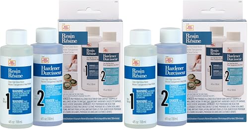 Mod Podge 8 fl oz Hardener 2-Part Supplies Pack, Perfect Kits and Silicone Molds for Epoxy Resin Projects, 25263, Clear (Pack of 2)