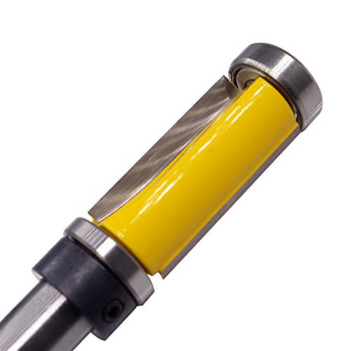 Wolfride 1/2 Inch Shank Flush Trim Router Bit Set With Double Bearing For Router Woodworking Tools  (2Pcs) #TOP2