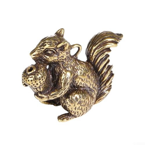 Sculpture créative en forme d'écureuil en bronze pour décoration de table, pour la maison et le bureau