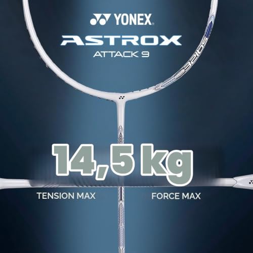Yonex Astrox Attack 9 Raquette de Badminton G4 4U Blanc nacré (80 GMS-14,5 kg) (fabriquée en Inde) – vue 3