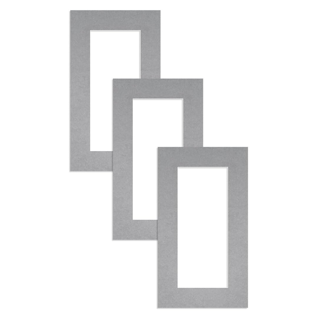 Alison Kingsgate 16X9 Silver Picture Mount - 12X5 Aperture - Pack 3 — image 1