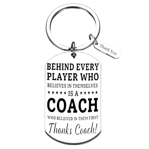 Geguosen Coach Keychain Gifts for Softball Basketball Basketball Volleyball Coach Unique Gifts for Coaches form Team,Appreciation Gift for Coaches,Thank You Coach Key Chain