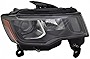 KarParts360 Compatible With Jeep Grand Cherokee Headlight Assembly 2017 2018 2019 2020 Passenger Side Black Bezel Halogen Type CAPA Certified CH2503309 | 68266646AE
