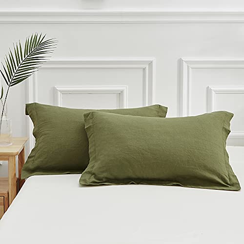 Simple&Opulence 100% Linen Pillow Case King Size Set of 2,