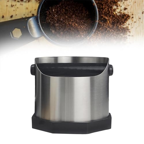 Caja de posos de café para cafetera espresso en acero inoxidable plata 8