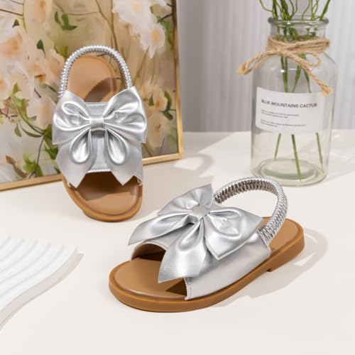 Image of Toddler Girls Sandals Little Girl Summer Flat Sandal Baby Open Toe Outdoor Beach Holiday Dress Shoes