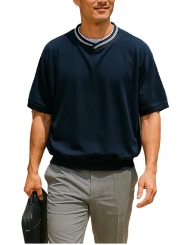 Akwa Men’s Golf Windshirt, Waterproof, Lightweight, Navy