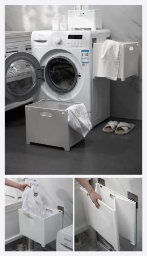 Wall-Mounted Collapsible Dirty Clothes Hamper, Hanging Laundry Hamper，Dirty Clothes Storage Basket, Bathroom Dirty Clothes Basket (Blue,Small) #TOP7