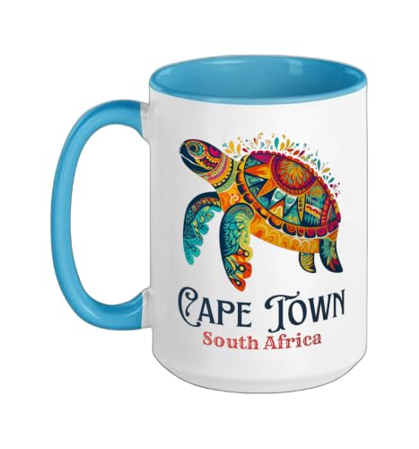 Cape Town Souvenir Cape Town Ceramic Mug, Blue/White, 15oz