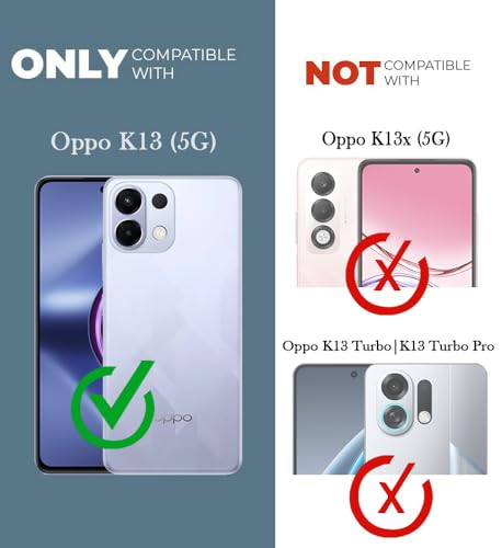 Image of Jkobi Back Cover Case for Oppo K13 (Hybrid Crystal | Ultimate Shockproof Bumpers | Anti Yellow | Rugged Armor | Black)
