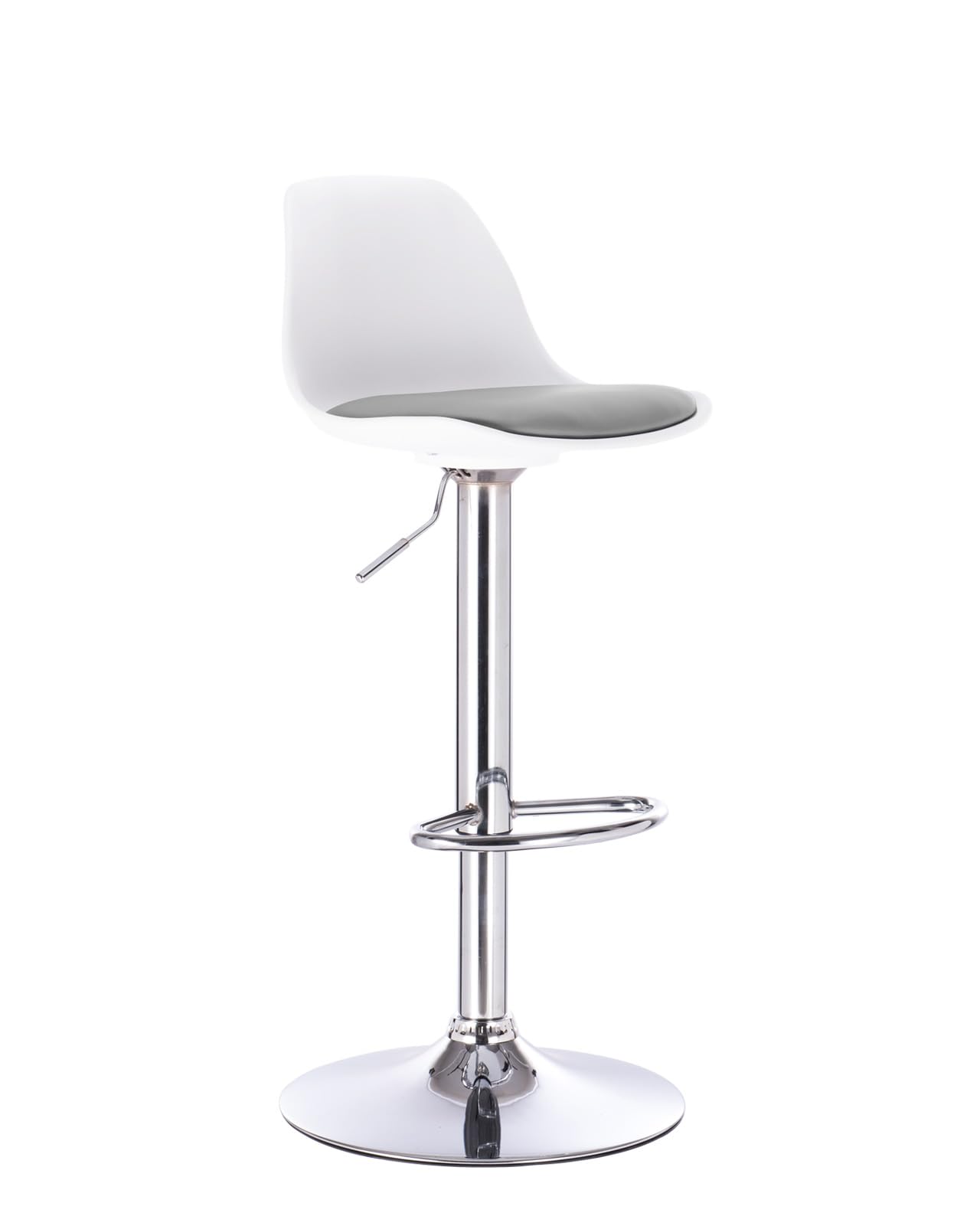 KAYELLES Lot de 2 tabourets de Bar réglables SIG Blanc Gris