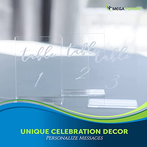 Image of Mega Format Clear Acrylic Sheet - Durable Thick Plexiglass Sheeting for Artwork, Covers, Window Panes, & Laser Etching Designs - 8.5 inch x 11 inch 1 /4 (6mm) -1pk