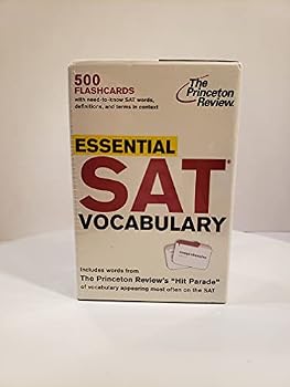 Cards Essential SAT Vocabulary (flashcards): 500 Flashcards with Need-to-Know SAT Words, Definitions, and Terms in Context (College Test Preparation) Book