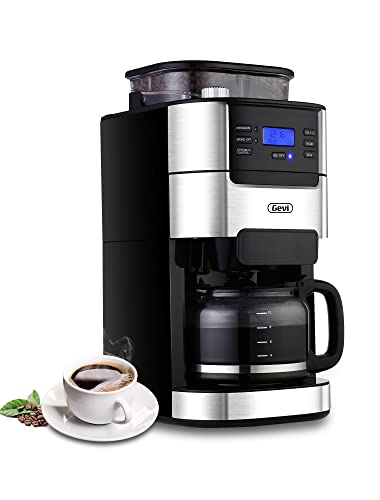 10-Cup Drip Coffee Maker, Brew Automatic Coffee Machine With Built-In Burr Coffee Grinder, Programmable Timer Mode And Keep Warm Plate, 1.5L Large Capacity Water Tank, Removable Filter Basket, 900W #TOP14
