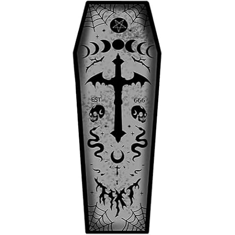 Lpitoy mata do kąpieli w kształcie trumny Halloween, gotycki wystrój domu do łazienki, sypialni, groteskowe trumny, mata do drzwi, antypoślizgowa, dywaniki do dekoracji Halloween