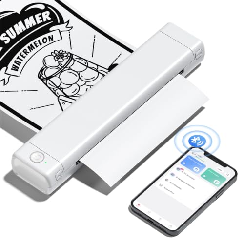 Phomemo M08F Impresora Sin Tinta Térmica A4 Portátil Bluetooth, Blanca