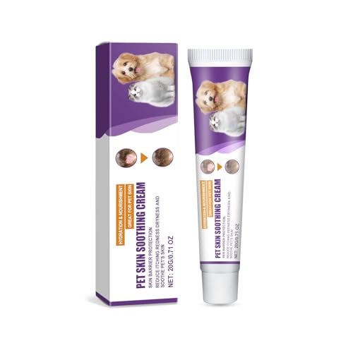 Crema para La Piel De Mascotas,Calma e Hidrata la Crema para la Piel para Perros,Hidratante para Piel Seca para Perros,Barrera Protectora de la Piel,Solución Segura para Uso Diario 25g