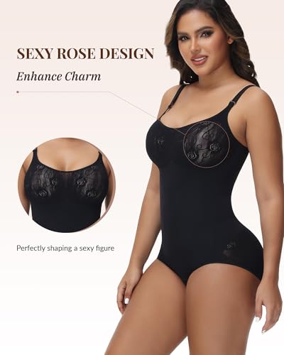 Image of SHAPESHE Shapewear for Women Faja Colombianas Moldeadoras Seamless Bodysuit | Built In Underwire, Short with Nipple Cover,Anti-slip Silicone Strips, Zipper Closure, Tummy Control, Butt Lifting,