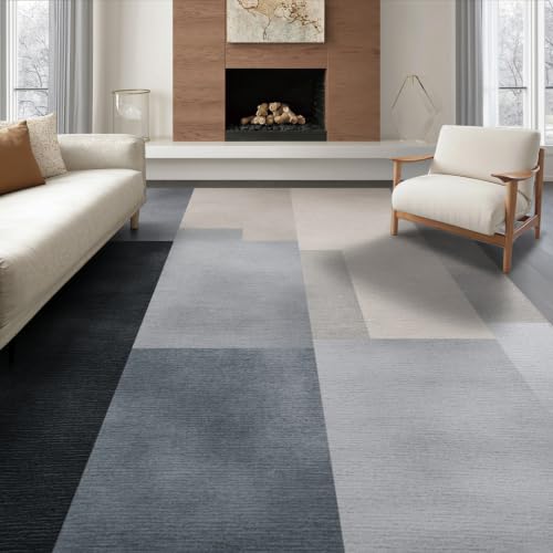 ODIKA 6'x9' Charcoal and Ash Abstract Design Washable Area Rug