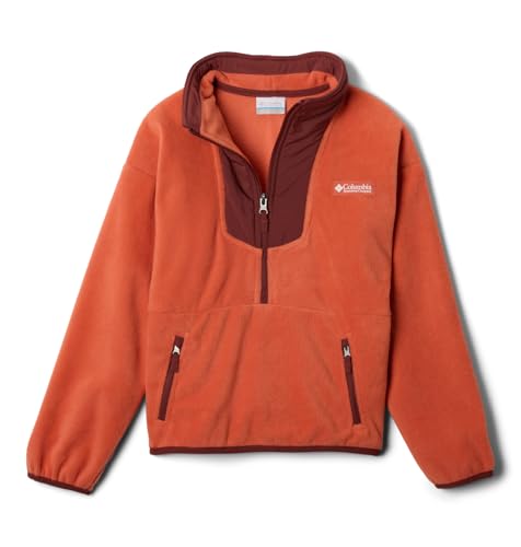 Columbia Youth Unisex Sequoia Grove Half Zip Fleece, Tuscan/Spice, Large