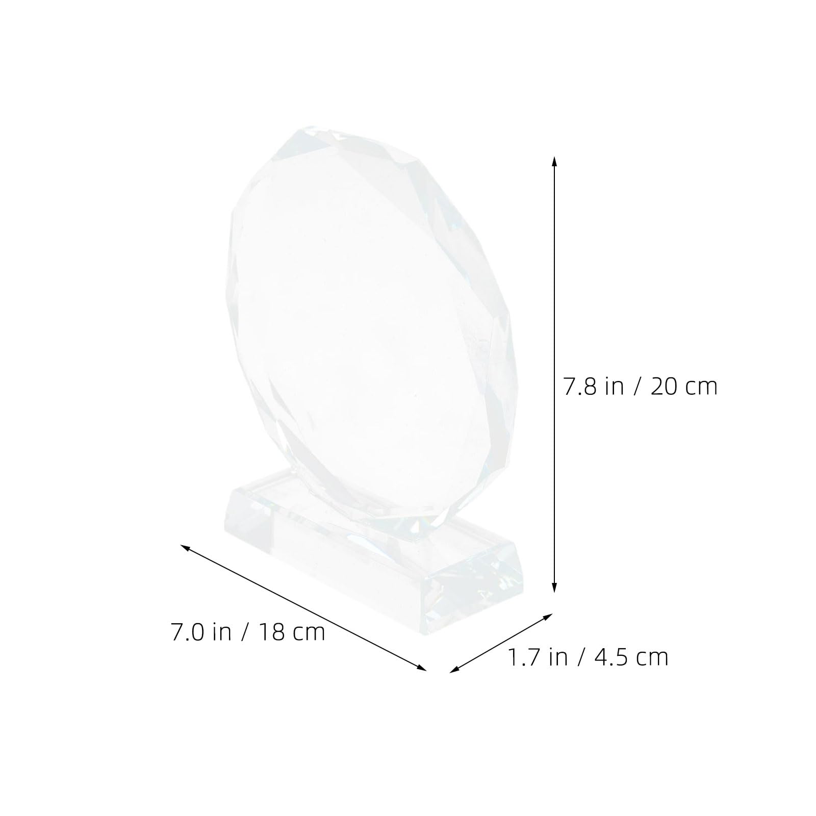 Trofeo de Cristal Octogonal de 180 Mm para Premios de Empresa, Placa de Reconocimiento al Logro, Premio de Cristal para Eventos Deportivos y Jubilación
