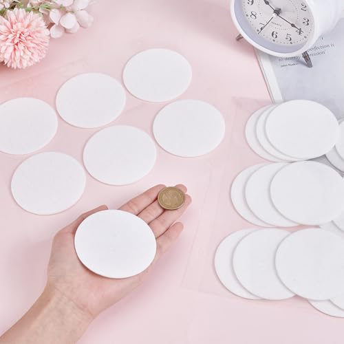 Image of GORGECRAFT 24Pcs Monotub Adhesive Filter Disks 75mm Diameter Cotton Filter Patches Stickers 2mm Thick Round Wide Mouth Mason Jar Lids Pads Replacements for Mushroom Cultivation Growing Accessories
