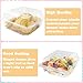 100 Pcs Clear Plastic Square Hinged Food Clamshell Container,Disposable To Go Containers with Clear Lids,Cake Slice Takeout Tray for Pastry,Salad,Dessert,Sandwiches