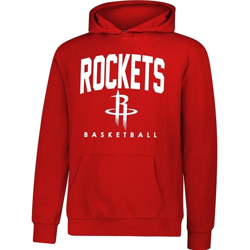 Ultra Game Youth NBA Official Official Super Soft Teamster Hoodie Sweatshirt, Houston Rockets, Team Color, 14-16