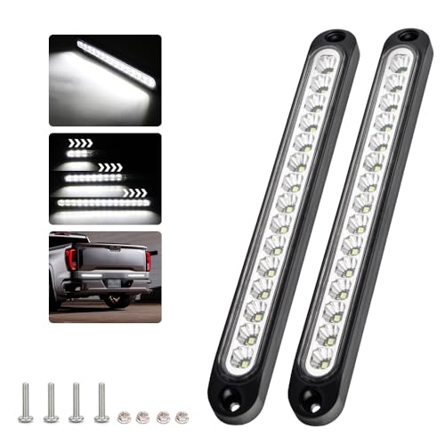 UPXSXT 2 pièces barre de feux de freinage 15 Led, 12-24V barre d'éclairage arrière étanche pour feux de jour dynamiques pour voiture, suv, rv, camion, remorque...
