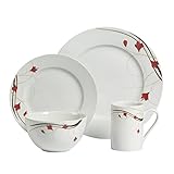 Tabletops Gallery Kara - 16 Piece Round Rim Dinnerware Set, Service for 4