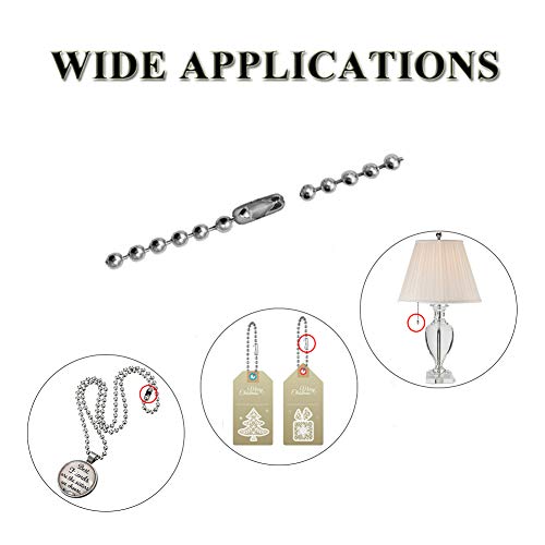 image for KINGOU 155pcs Stainless Steel Ball Chain Connector Clasps Fits for 1.6