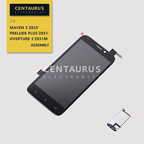 Replacement for ZTE Maven 3 Z835 / Overture 3 Z851M / Z851 Prelude+ / Prelude Plus 5.0" Assembly LCD Display Touch Screen Digitizer Full Replacement Parts (Black-NO Frame)