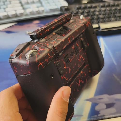 Autocollant DJI RC Pro film de protection aspect lave volcanique cuir noir - 3