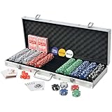 Homgoday Poker Set mit 500 Chips Aluminium Poker-Set Model80182