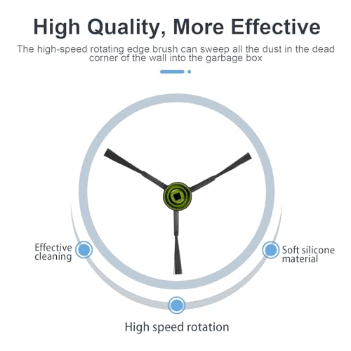 Seitenbürsten für Ecovacs Deebot T8/T9/N8/X1 Omni/X1 Turbo/T10 Omni/T10 Turbo/T20 Omni/T9+/N8+/N8 Pro/N8 Plus/950/920/T8+/T8 AIVI/T8 Max Saugroboter Zubehör, 8 Seitenbürste, 1 Reinigungsbürste