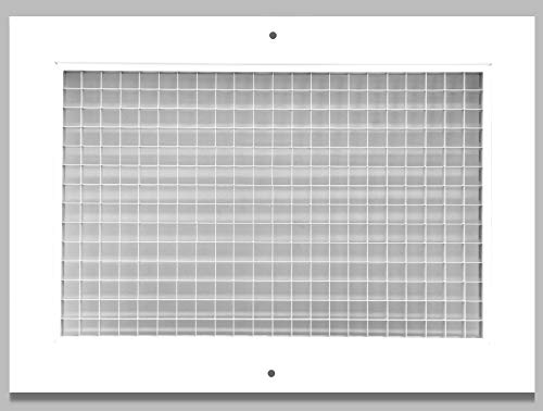 Image of 6 inch x 24 inch Cube Core Eggcrate Return Air Grille - Aluminum Rust Proof - HVAC Vent Duct Cover - White [Outer Dimensions: 7.75 X 25.75]