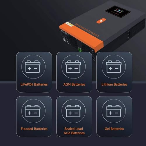4.2kw 6.2kw Hybrid Solar Inverter, On Grid Pure Sine Wave Inverter, With Mppt 120a Solar Charger,500v Pv Max Voltage, Solar Power Array Controller,6.2KW48V-withWIFI