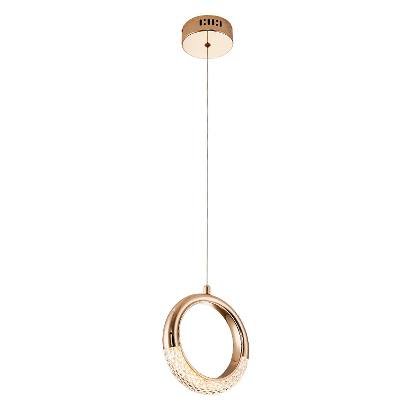 KLXSIVU Nordic LED Chaner - Simple Round Pendant Light for Living Room, Villa, Cafe & Bar Luxury Ceiling Fixture Corridor Background Wall Modern Home Decor (Three)