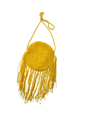 Crochet Purse Crossbody Fringe Bag Boho Bags Macramé Bag Fringe Purse