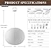 Fivemengo Large Rice Paper Pendant Light Kit, 20in White Globe Paper Lantern Lights, E26 Base, Japanese Hanging Lantern Lamp Japandi Chandelier for Dining Room Bedroom Office Living Room