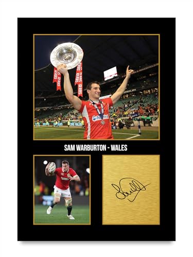 Bild: HWC Trading Sam Warburton Wales Geschenke Gedrucktes Signiertes Autogramm Foto f�r Fans von Rugby Union Memorabilien - A4 Nur Druck (ID-006109) f�r 11,99 EUR bei amazon.de