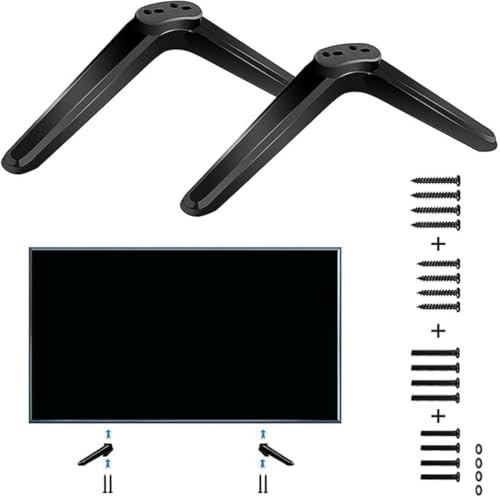 Jindizi Universal Tv Base Stand,Tv Stand Legs Replacement Suitable for Most Smart Tv with Screws and Instruction，Simple, Convenient, and Easy to Operate by Jindizi - Used condition - CA$7.16