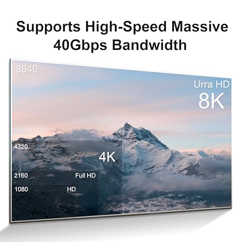 CABLEDECONN 16K Displayport to Display Port 2.1 10FT, 80Gbps Display Cord, 4K Video Monitor Cable Support 8K@120Hz 4K@240Hz HDR/eARC/FreeSync/G-Sync Connecting PC/Computer/Gaming/Graphics Card