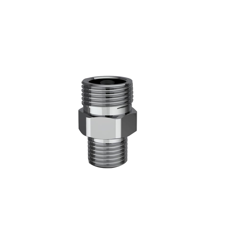 Viking Brass Hex Nipple | Thread 20mm (3/4″) Outer to 15mm (1/2″) Outer | Chrome Plated 40mm length Pipe Fitting for Water and Liquid Supply (pack of 2)-image-15
