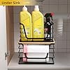 ALOCEO 2 Pack Storage Stackable Kitchen Laundry Organizers with Bamboo Top, Large Trash Bag Holder and Small Garbage Bag Dispenser for Countertop Organization #1