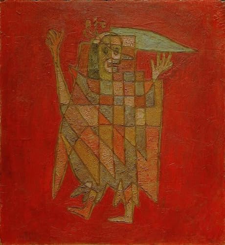 ARToPHIIU Pinturas al óleo Clásicas Impresiones de Lienzo Decorativo Cuadro Figurilla alegórica que se desvanece de Paul Klee para la Decoración del Hogar del Dormitorio 60x90cm
