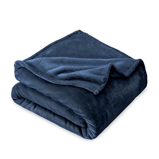 Bare Home Fleece Blanket - Twin/Twin Extra Long Blanket - Dark Blue - Lightweight Blanket for Bed, Sofa, Couch, Camping, and Travel - Microplush - Ultra Soft Warm Blanket (Twin/Twin XL, Dark Blue)