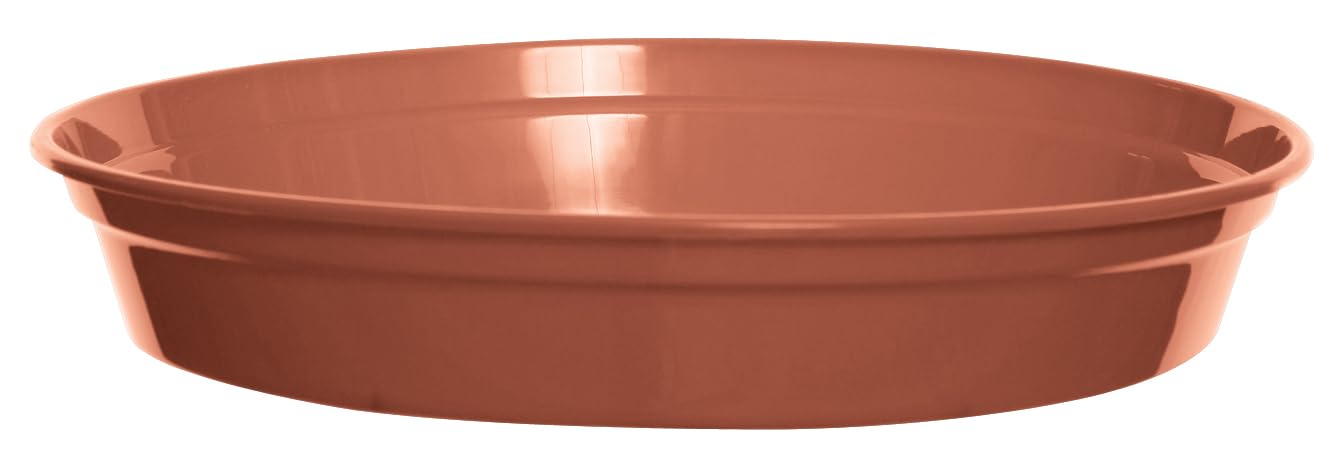 Whitefurze Basic Garden Plant Pot Saucer 18cm Terracotta (Pack of 6)